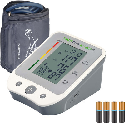 TRUSTCHECK Digital Automatic Upper arm Blood Pressure Monitor With USB BP-04 BP-04 Bp Monitor(Grey, White)