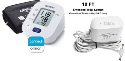 rsc healthcare HEM-7140T OMRON Bluetooth Blood Pressure Monitor with Cuff Wrapping Guide Bp Monitor WITH AC/DC ADAPTER Bp Monitor(White)