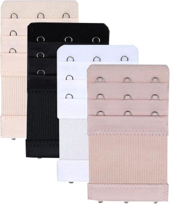 Branties Bra Extender 3 Hooks 3 Rows Elastic Bra Band Hook Strap Extensions for Women, Hook Extender(Multicolor Pack of 4)