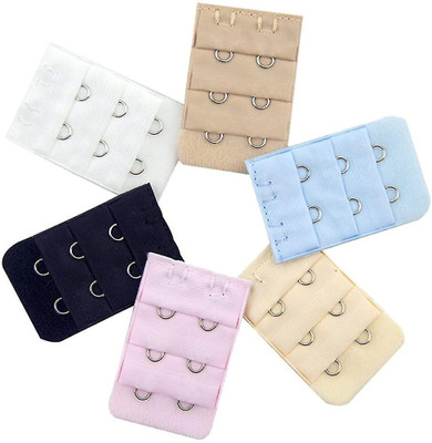 Q4S 6 Multicolor Bra Hook Extender Premium Quality Hook Extender(Multicolor Pack of 6)