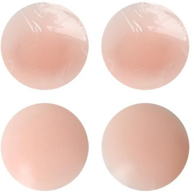 Vishla Silicone Peel and Stick Bra Petals(Beige Pack of 2)