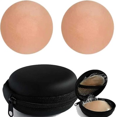 Buyer Choice Nipple Covers Reusable Comfortable Invisible Adhesive Silicone Pasties for Women Silicone Peel and Stick Bra Pads(Beige Pack of 1)