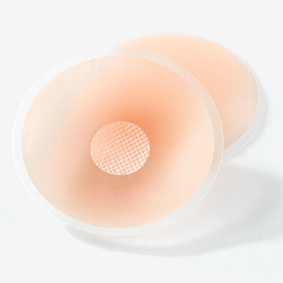 Wooger Women's and girls Reusable Silicone cover pasties Bra Pads Silicone Peel and Stick Bra Petals(Beige Pack of 1)