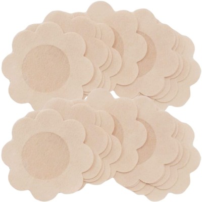 Nyamah sales 5 Pair Ultra Thin Nipple Pasties Cover/Bra Pad Patches Cotton Peel and Stick Bra Petals(Beige Pack of 5)