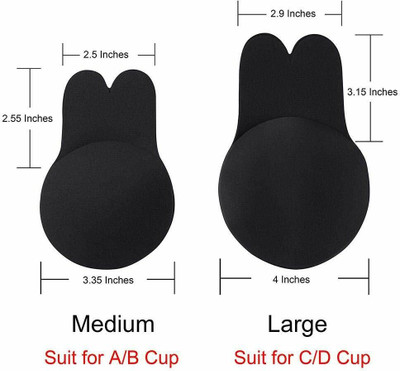 Pink PixiesCreation Silicone Push Up Bra Petals(Black Pack of 1)