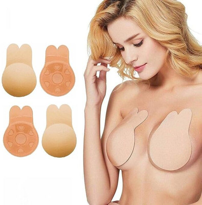 SAMRAT MART Reusable Silicone Nipple Covers & Push-Up Bra Tapes for Women & Girls Silicone Peel and Stick Bra Petals(Beige Pack of 1)