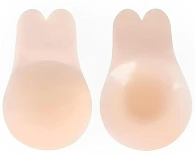 Vrutwa Backless Strapless Push-Up Adhesive Invisible Sticky Reusable Bra for Women Women Push-up Heavily Padded Bra(Beige)