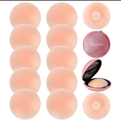 ORDEZ Silicone Peel and Stick Bra Petals(Beige Pack of 10)