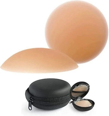 NAVR Nipple Cover for Women & Girl Reusable Adhesive and Stick Bra Petals Silicone Cup Bra Pads(Beige Pack of 1)