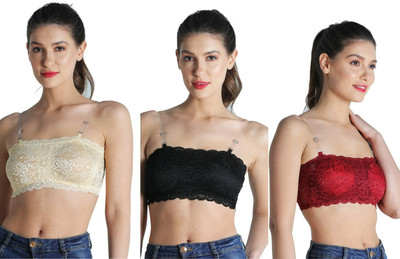 RENU CREATION Sequin Bra Straps(Transparent, Pack of 3)