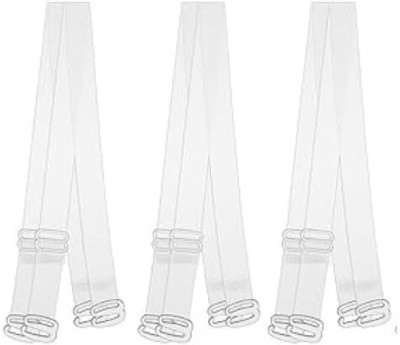 Bureaucrat Fabric Bra Straps(Transparent, Pack of 3)