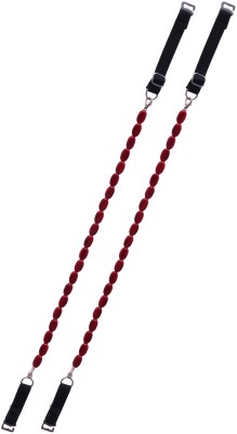 ManHan Beaded Bra Straps(Red, Pack of 2)