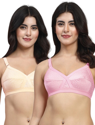 LILY ihskaneemMino Women Minimizer Non Padded Bra(Pink, Beige)