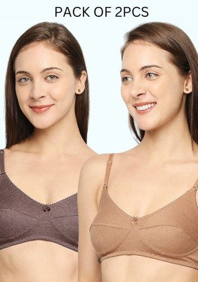 TRUE SHAPE Women Everyday Lightly Padded Bra(Grey, Brown)