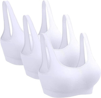 Xyra Women Sports Non Padded Bra(White)