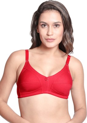 Susie Susie Wirefree Full Coverage No Sag M Frame Bra Women Full Coverage Non Padded Bra(Red)