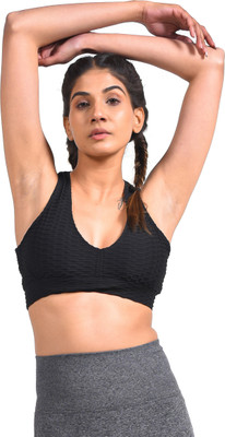 GymSquad Sportsbra Women Sports Lightly Padded Bra(Black)