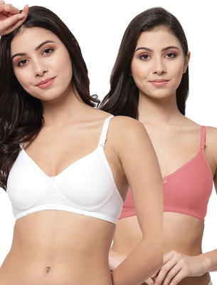 COLLEGE GIRL CG1301 Women T-Shirt Non Padded Bra(White, Red)