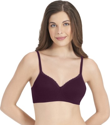 Amante Cotton Casual Non wired Women T-Shirt Lightly Padded Bra(Purple)