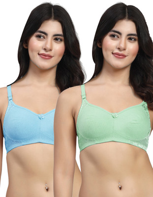 LILY inimadMino Women Everyday Non Padded Bra(Green, Blue)