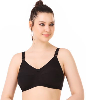 Winsure Women Full Coverage Non Padded Bra(Black)