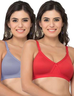 COLLEGE GIRL CG1304 Women Minimizer Lightly Padded Bra(Red, Grey)