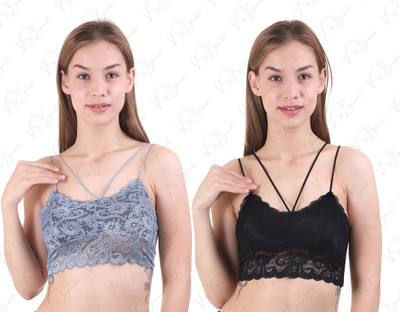 VS Beauti VS Beauti Dream Fit Women's Seamless Strap Padded Bra Women Full Coverage Lightly Padded Bra(Black)
