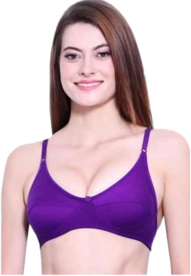 AF FASHION GALLERY Women Full Coverage Non Padded Bra (purple) Women Everyday Lightly Padded Bra(Purple)