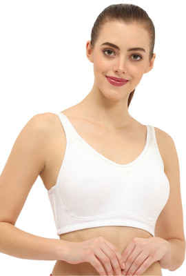 Envie Women Full Coverage Satin Bra Women Full Coverage Non Padded Bra(White)