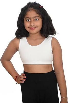 Suno Chanda Girls Training/Beginners Non Padded Bra(White)