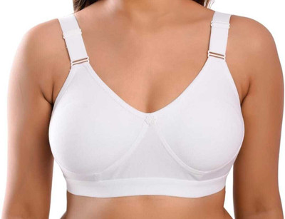 Achivus Non Padded Bra White Color 34C SIZE (Pack Of 1 ) Women Full Coverage Non Padded Bra(White)