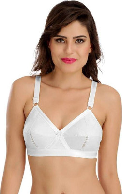 RAJORAMART Women Full Coverage Non Padded Bra Cotton Comfort Daily Wear Lingerie for Women Women Full Coverage Non Padded Bra(White)