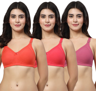 LILY iranos Women Full Coverage Non Padded Bra(Red, Purple)