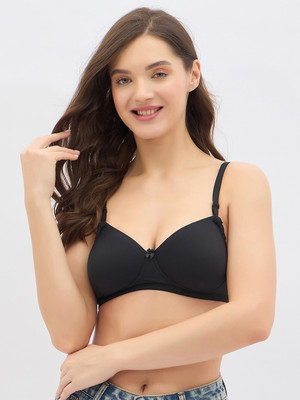 Clovia Women T-Shirt Lightly Padded Bra(Black)