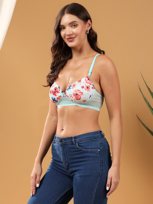 craftwell studio Women Push-up Heavily Padded Bra(Blue)