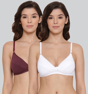 Lyra Pamela Comfort Bra Women Everyday Non Padded Bra(Maroon, White)
