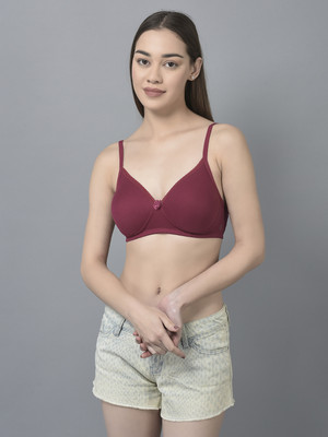 Dollar Missy Wire-Free Full Coverage Padded T-Shirt Women T-Shirt Heavily Padded Bra(Purple)