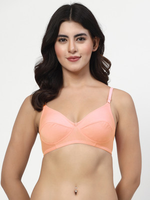 LILY Enimsaj Women Everyday Non Padded Bra(Orange)