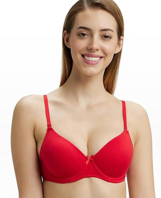 RAHA S.G Women Full Coverage Lightly Padded Bra(Red)