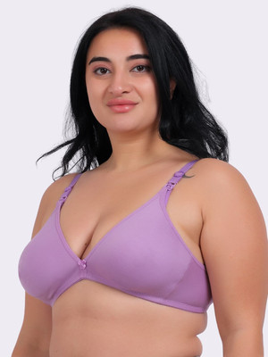Fabme Women Maternity/Nursing Non Padded Bra(Purple)