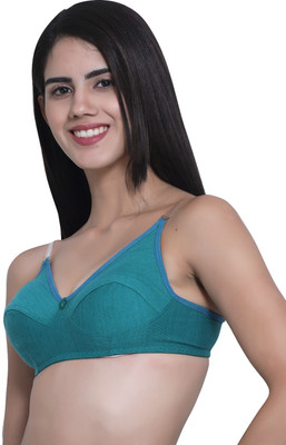 VAGMI Women's Sports Bra: Padded Slip-On with Removable Pads | Nightwear/Lingerie Women Everyday Lightly Padded Bra(Light Blue)