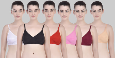 Lady One Women Full Coverage Non Padded Bra(Red, White, Pink, Maroon, Gold, Black)