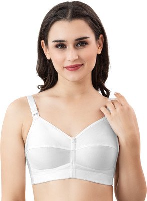 Trylo Features-Non-Padded, Non-Wired, Full Coverage Bra, Fixed And Adjustable Straps Women Full Coverage Non Padded Bra(White)