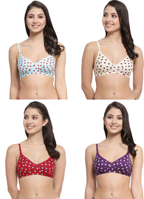 Docare YummyMino Women Everyday Non Padded Bra(Yellow, Blue, Purple, Red)