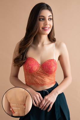 Clovia Women Push-up Lightly Padded Bra(Orange)