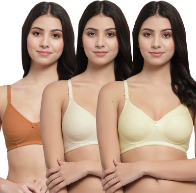 Docare Women T-Shirt Lightly Padded Bra(Yellow, Beige, Brown)
