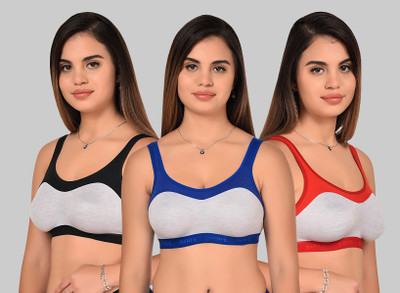 Yana Women Sports Non Padded Bra(Multicolor)