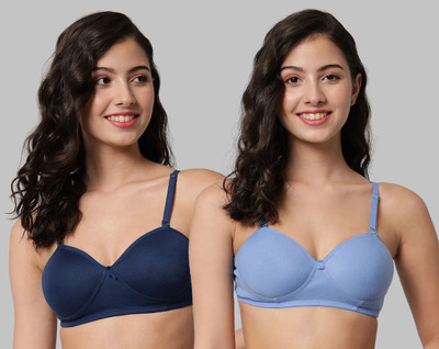 samvar Demi Bra Women Everyday Lightly Padded Bra(Blue, Light Blue)