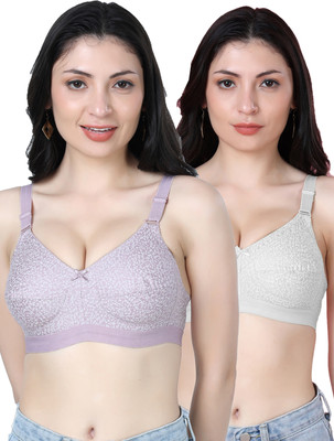 Shyam Sons FLAIR Dipali Women Minimizer Non Padded Bra(Purple, White)