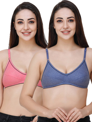 Docare FosterMino Women Everyday Non Padded Bra(Blue, Pink)